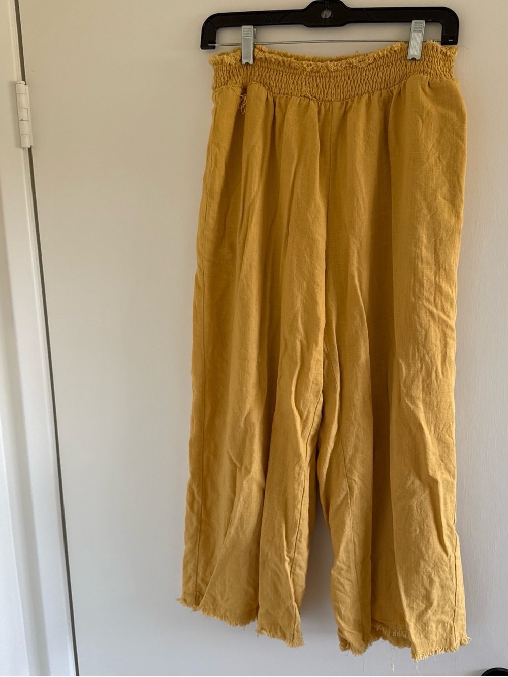 Luca linen solai Yellow Wide Leg  Pants